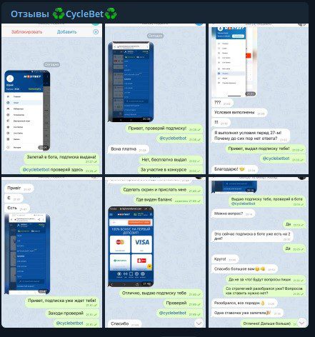 Отзывы о канале Cycle Bet