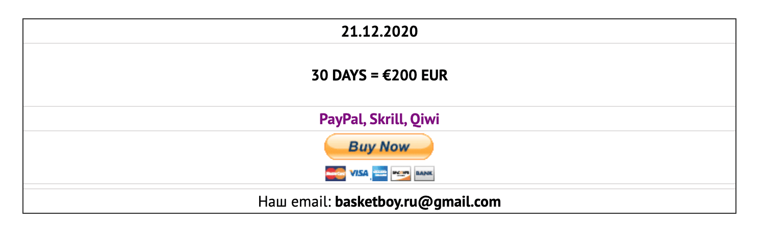 Ценовая политика на сайте Basketboy ru (Баскетбой)