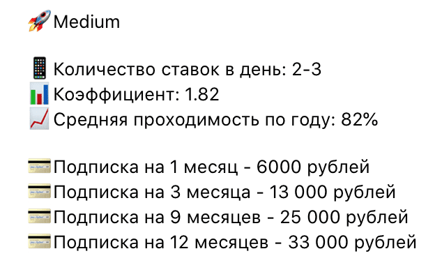 Подписка Medium у телеграмм бота Вонт Резаулт