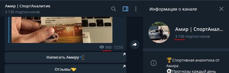 Телеграм-канал Амир | СпортАналитик