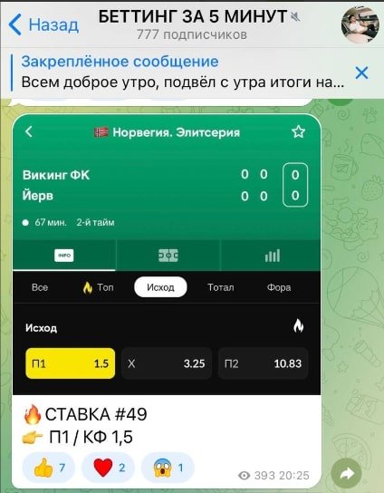 Ставки с Беттинг за 5 минут