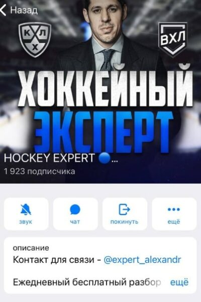 Телеграмм канал HOCKEY EXPERT