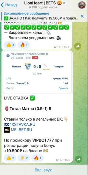 Сообщество LionHeart BETS