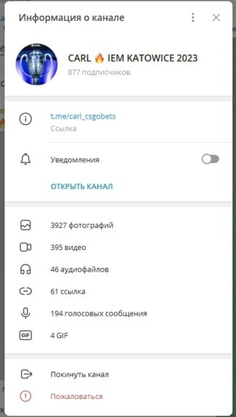 CARL 🔥 IEM KATOWICE 2023 информация о канале