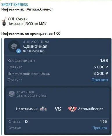 Каппер SPORT EXPRESS АНДРЕЙ ОГОНЯН