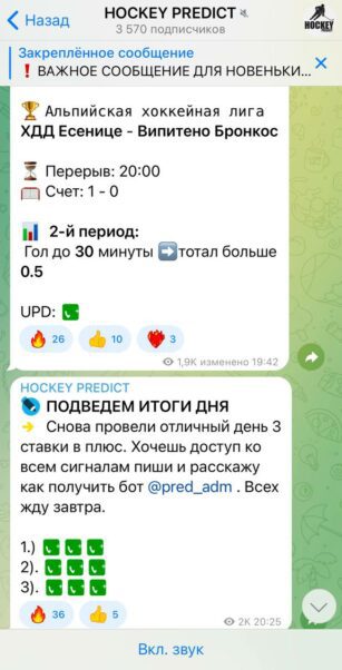 HOCKEY PREDICT статистика