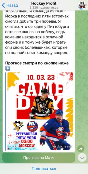 Hockey Profit прогнозы