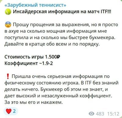 Проект Зарубежный Теннисист