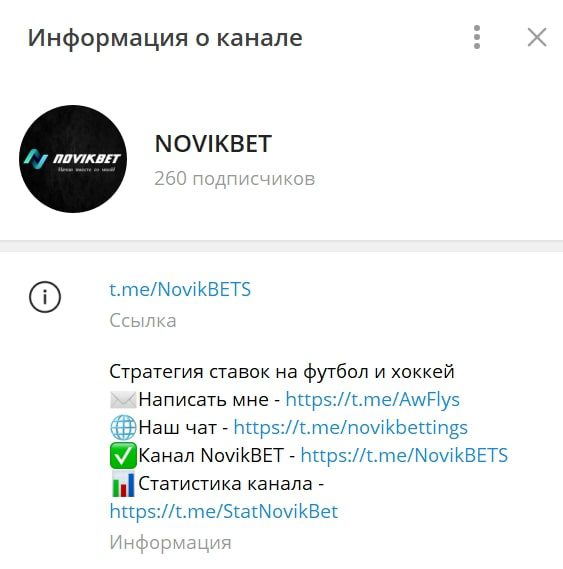 NOVIKBET телеграм