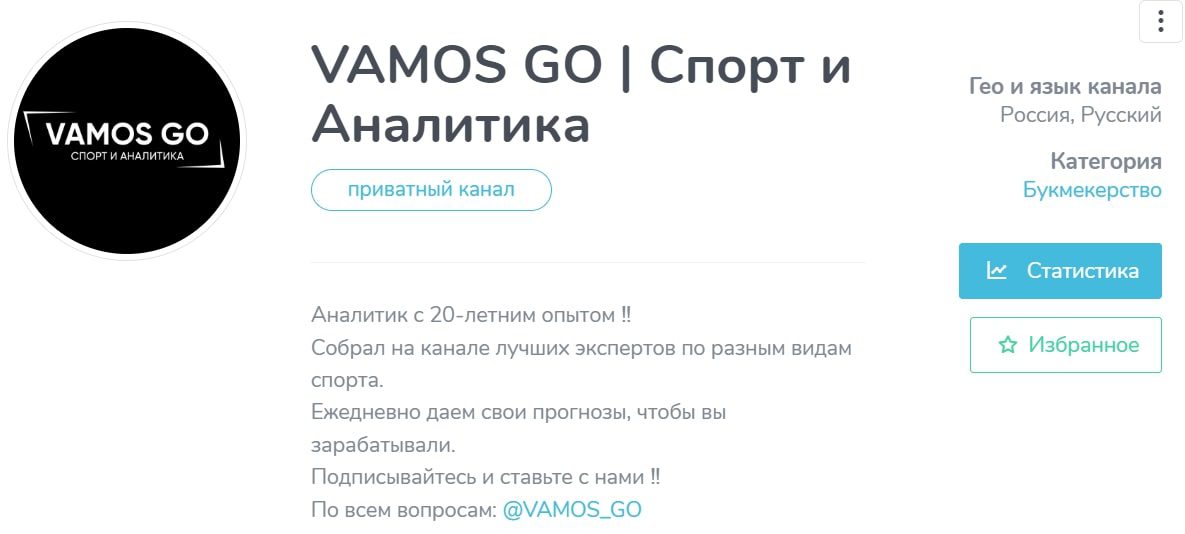 VAMOS GO телеграм инфа