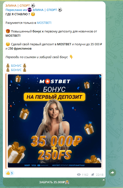 обзор ставок элина спорт